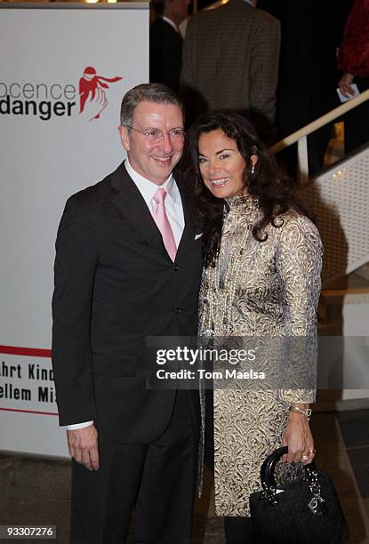 Anna von Griesheim and Andreas Marx attend the 'Innocence In Danger' Photocall and Reception on November 22, 2009 in Berlin, Germany.