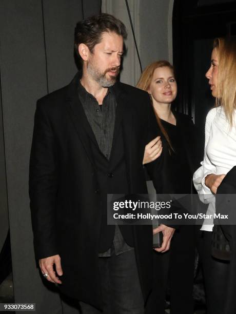 Amy Adams and Darren Le Gallo are seen on March 16, 2018 in Los Angeles, California.