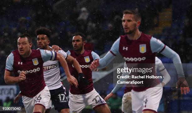 Aston Villa John Terry and Bolton Wanderers' Derik Osede during the Sky Bet Championship match between Bolton Wanderers and Aston Villa at Macron...