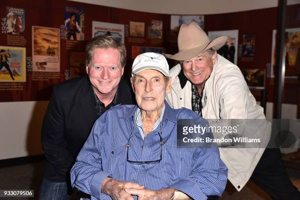 Actor Dean Butler , producer Kent McCray, and actor Stan Ivar attend the signing of Kent McCray's new book, "Kent McCray: The Man Behind the Most...
