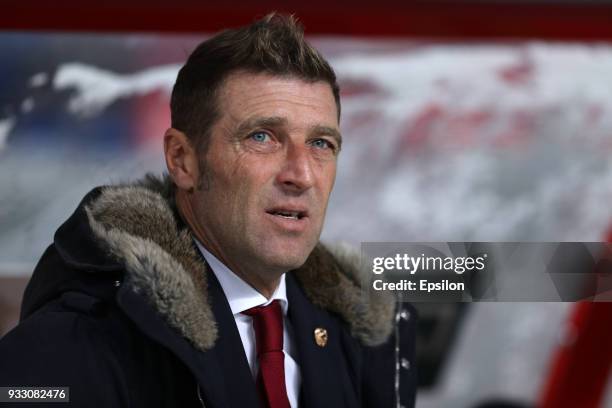 Head coach Massimo Carrera of FC Spartak Moscow during the Russian Premier League match between FC Rubin Kazan and FC Spartak Moscow at Kazan Arena...