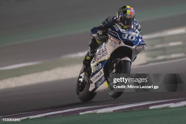 Xavier Simeon of Belgium and Reale Avintia Racing heads down a straight during the MotoGP of Qatar - Qualifying at Losail Circuit on March 17, 2018...