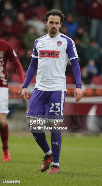 Ryan Williams of Rotherham United in action during the Sky Bet League One match between Northampton Town and Rotherham United at Sixfields on March...