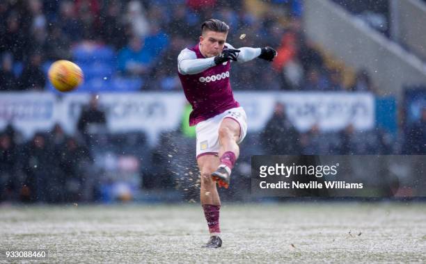 Jack Grealish of Aston Villa during the Sky Bet Championship match between Bolton Wanderers and Aston Villa at the Macron Stadium on March 17, 2018...