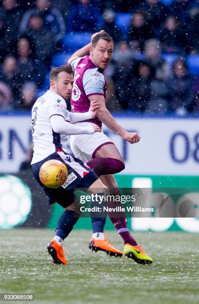 John Terry of Aston Villa during the Sky Bet Championship match between Bolton Wanderers and Aston Villa at the Macron Stadium on March 17, 2018 in...