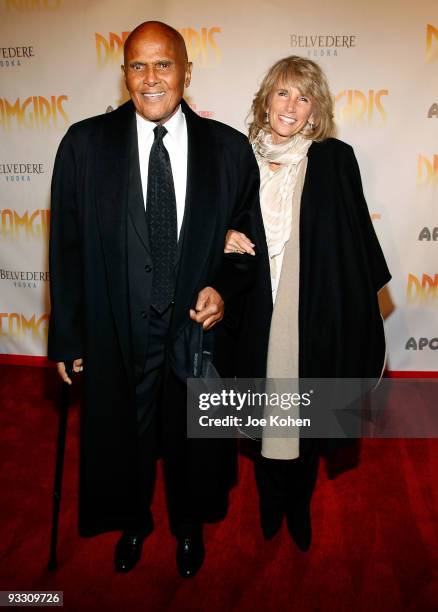 Actor Harry Belafonte and his wife Pamela Belafonte attend the opening night of "Dreamgirls" at The Apollo Theater on November 22, 2009 in New York,...