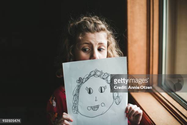 Little girl and a self portrait