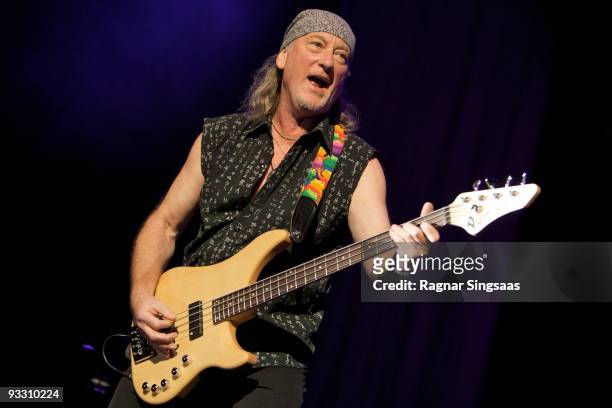 Roger Glover of Deep Purple perform on November 22, 2009 in Oslo, Norway.