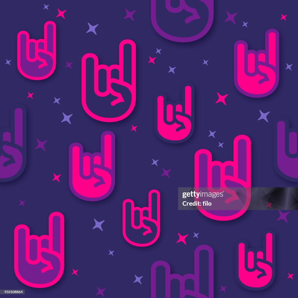Rock On naadloze achtergrondpatroon