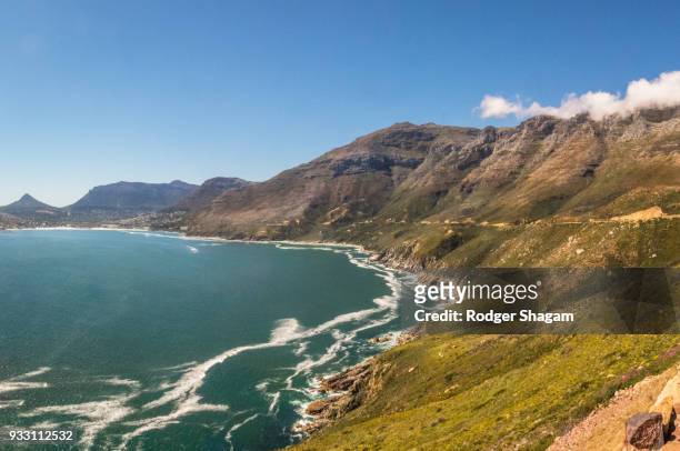northern part of chapmans peak drive, cape town, south africa. - chapmans peak stock pictures, royalty-free photos & images