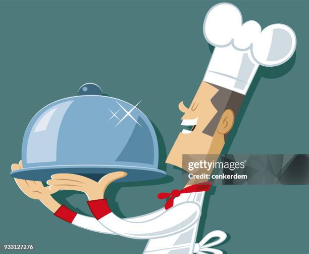chief - making lunch stock illustrations