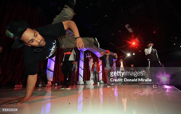 The Groovaloos dance during the 2009 USA Swimming Foundation Golden Goggles Awards on November 22, 2009 at the Beverly Hills Hilton in Beverly Hills,...