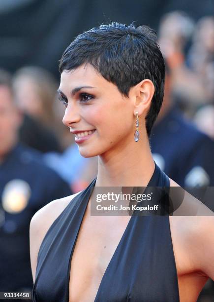 Actress Morena Baccarin arrives at the 2009 American Music Awards at Nokia Theatre L.A. Live on November 22, 2009 in Los Angeles, California.