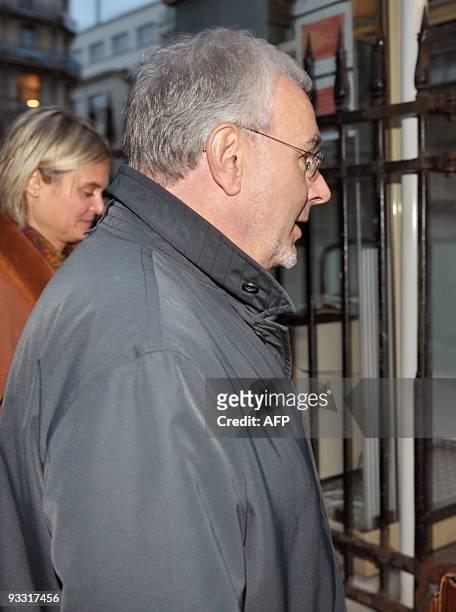 Former Airbus President German Gustav Humbert arrives at the Palais Brongniart, which formerly hosted the French stock exchange, on November 23, 2009...