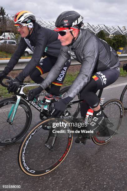 Andre Greipel of Germany and Team Lotto Soudal / Marcus Burghardt of Germany and Team Bora-Hansgrohe / during the 109th Milan-Sanremo 2018 a 291km...