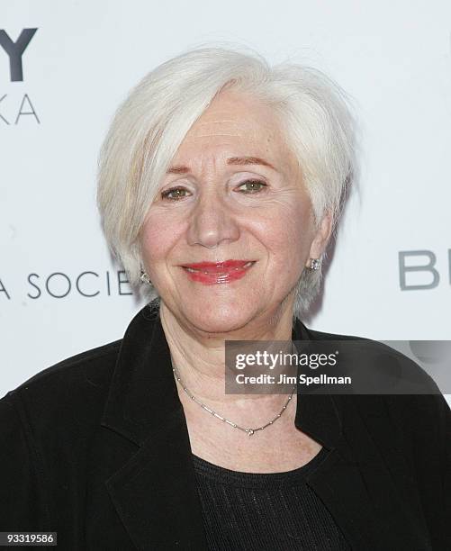 Actress Olympia Dukakis attends the Cinema Society and DKNY Men screening of "Brothers" at the SVA Theater on November 22, 2009 in New York City.