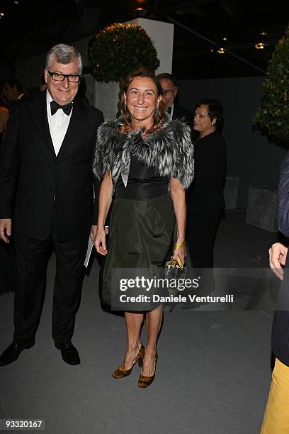 Miuccia Prada con il marito Patrizio Bertelli