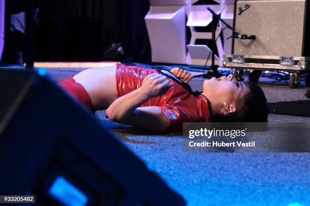 Chloe Chaidez of Kitten performs onstage at 101x during SXSW at Radio Day Stage on March 17, 2018 in Austin, Texas.