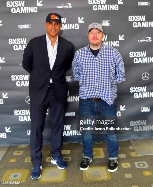 Rick Fox and Lang Whitaker attend Lessons Learned in Leading the Fast Break to Esports during SXSW at Austin Convention Center on March 17, 2018 in...