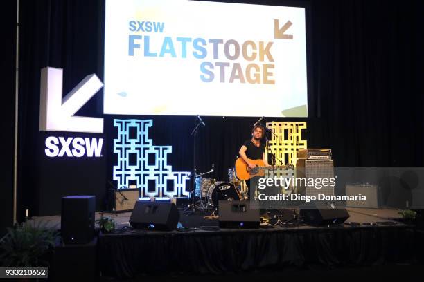 Fabrizio Cammarata performs onstage at Saturday International Artist Showcase at Flatstock during SXSW at Austin Convention Center on March 17, 2018...