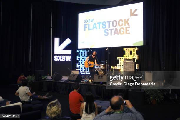Fabrizio Cammarata performs onstage at Saturday International Artist Showcase at Flatstock during SXSW at Austin Convention Center on March 17, 2018...