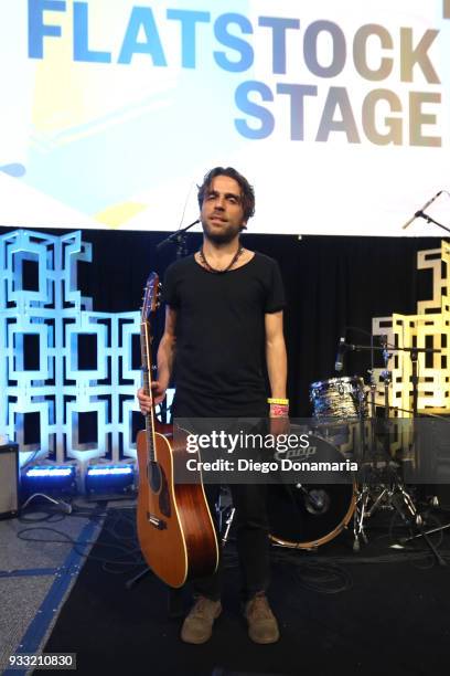 Fabrizio Cammarata performs onstage at Saturday International Artist Showcase at Flatstock during SXSW at Austin Convention Center on March 17, 2018...