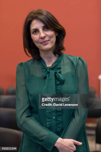 Gina Bellman, actress, at the FT Weekend Oxford Literary Festival on March 17, 2018 in Oxford, England.