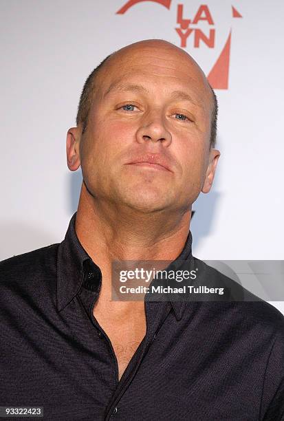 Actor/animator Mike Judge arrives at the "LAYN Rocks" benefit concert for the Los Angeles Youth Network, held at the Avalon nightclub on November 22,...