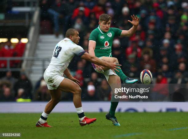 Ireland's Garry Ringrose during NatWest 6 Nations match between England against Ireland at Twickenham stadium, London, on 17 Mar 2018