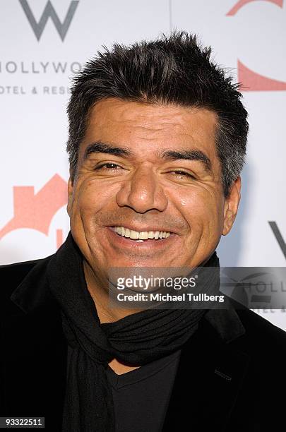 Comedian George Lopez arrives at the "LAYN Rocks" benefit concert for the Los Angeles Youth Network, held at the Avalon nightclub on November 22,...