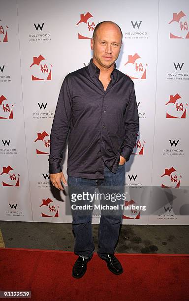 Actor/animator Mike Judge arrives at the "LAYN Rocks" benefit concert for the Los Angeles Youth Network, held at the Avalon nightclub on November 22,...