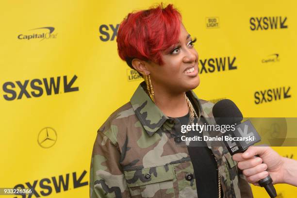 Rapsody attends the red carpet premiere of "Rapture" during SXSW 2018 at Paramount Theatre on March 17, 2018 in Austin, Texas.