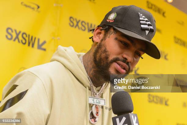 Dave East attends the red carpet premiere of "Rapture" during SXSW 2018 at Paramount Theatre on March 17, 2018 in Austin, Texas.
