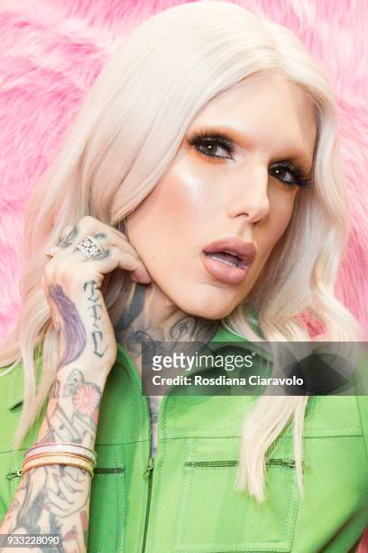 Singer and Make up Artist Jeffree Star poses for photos at Cosmoprof at BolognaFiere Exhibition Centre on March 17, 2018 in Bologna, Italy.