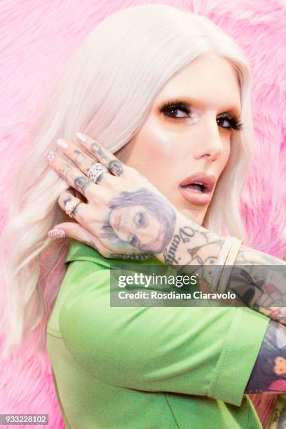 Singer and Make up Artist Jeffree Star poses for photos at Cosmoprof at BolognaFiere Exhibition Centre on March 17, 2018 in Bologna, Italy.