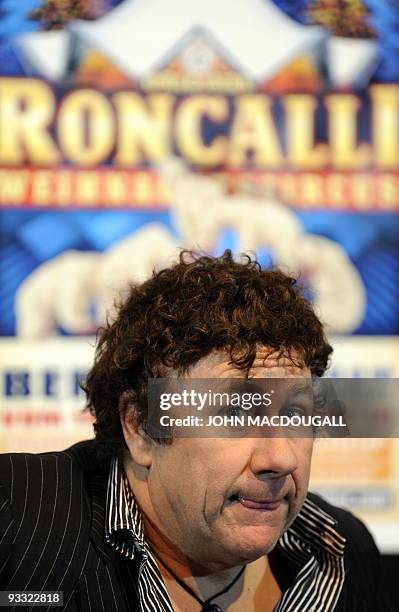 Award winning circus clown David Larible of Italy presents the programme of the Roncalli Christmas Circus in Berlin on November 23, 2009. The winter...