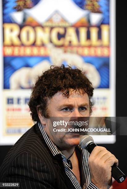 Award winning circus clown David Larible of Italy presents the programme of the Roncalli Christmas Circus in Berlin on November 23, 2009. The winter...