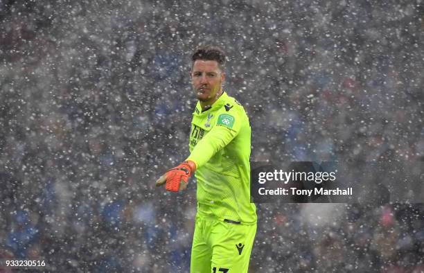 Wayne Hennessey of Crystal Palace during the Premier League match between Huddersfield Town and Crystal Palace at John Smith's Stadium on March 17,...