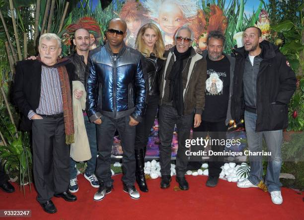 Actor Michel Duchaussoy, comedian Nicolas Bonaventure Ciattoni, rapper Rohff, actress Frederique Bel, actor Gerard Darmon, director Luc Besson, and...