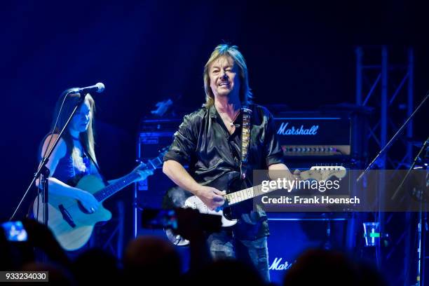 British singer Chris Norman performs live on stage during a concert at the Tempodrom on March 17, 2018 in Berlin, Germany.