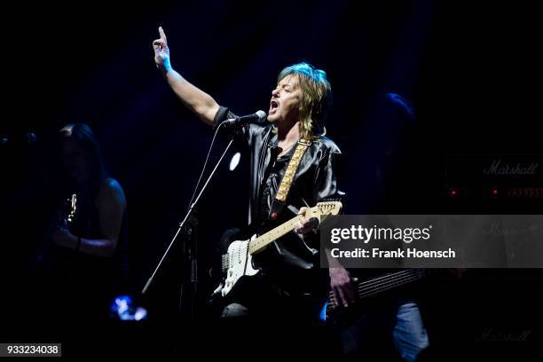 British singer Chris Norman performs live on stage during a concert at the Tempodrom on March 17, 2018 in Berlin, Germany.