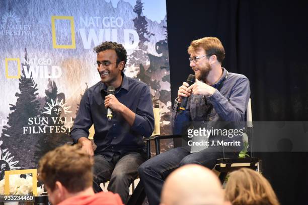 Jason Jaacks and Anand Varma attend the Salon Series during the 2018 Sun Valley Film Festival - Day 4 on March 17, 2018 in Sun Valley, Idaho.