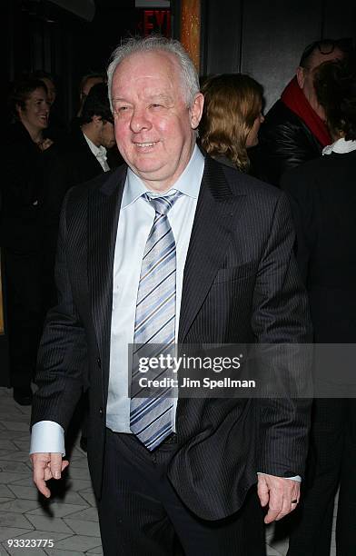 Director Jim Sheridan attends the Cinema Society and DKNY Men screening of "Brothers" after party at Abe & Arthur's on November 22, 2009 in New York...