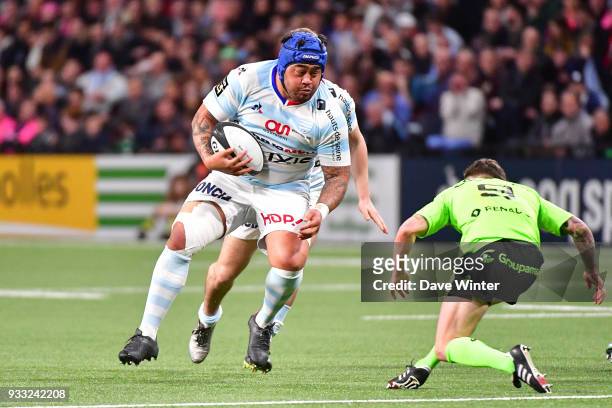 Ole Avei of Racing 92 during the Top 14 match between Racing 92 and Stade Francais at U Arena on March 17, 2018 in Nanterre, France.
