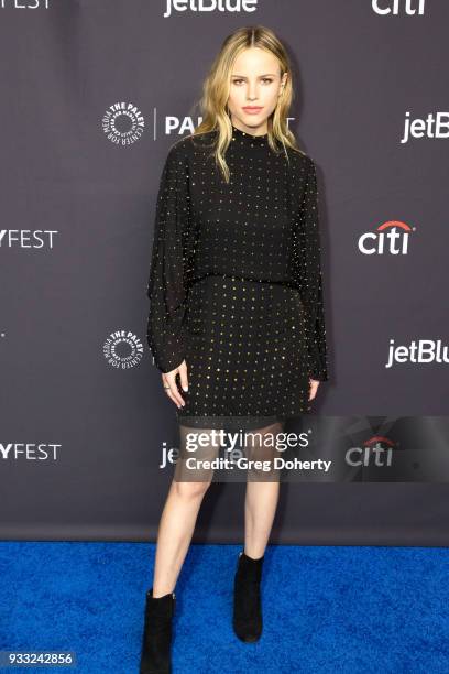 Actress Halston Sage attends the 2018 PaleyFest Los Angeles - FOX's "The Orville" at Dolby Theatre on March 17, 2018 in Hollywood, California.