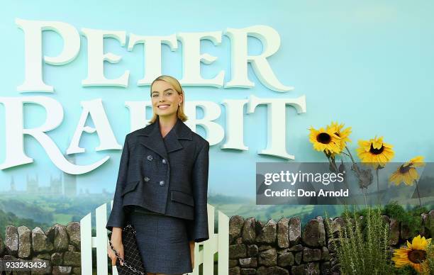 Margot Robbie attends the Peter Rabbit Australian Premiere on March 17, 2018 in Sydney, Australia.