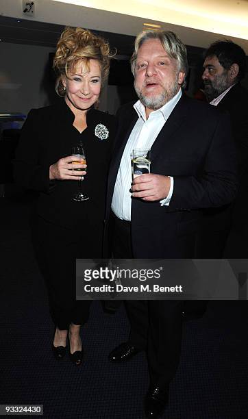 Zoe Wanamaker and Simon Russell Beale attend the reception ahead of the London Evening Standard Theatre Awards, at the Royal Opera House on November...