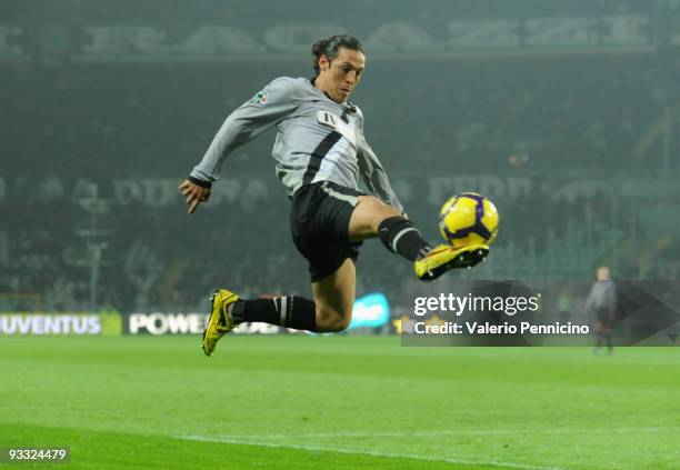 Mauro German Camoranesi of Juventus FC in action during the Serie A match between Juventus and Udinese at Stadio Olimpico di Torino on November 22,...