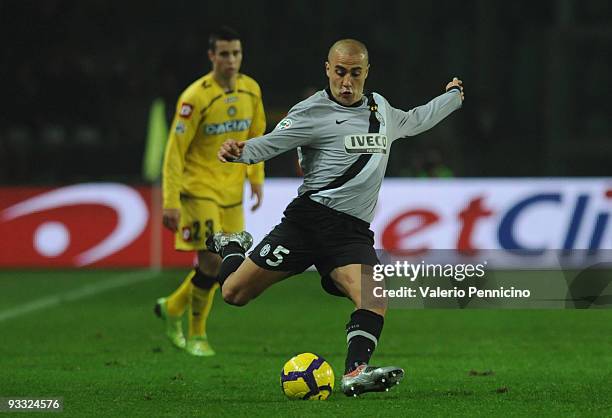 Fabio Cannavaro of Juventus FC in action during the Serie A match between Juventus and Udinese at Stadio Olimpico di Torino on November 22, 2009 in...