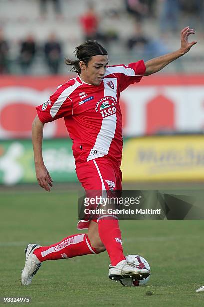 Marco Turati of US Grosseto Calcio in action during the Serie B match between Grosseto and Salernitana at Stadio Olimpico on November 21, 2009 in...